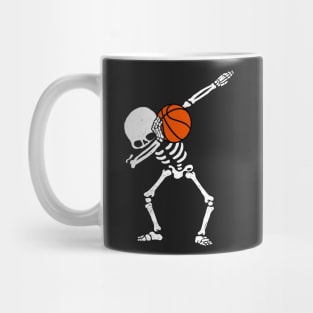 Halloween Dabbing Skeleton BASKETBALL T-Shirt Skeleton Dab Mug